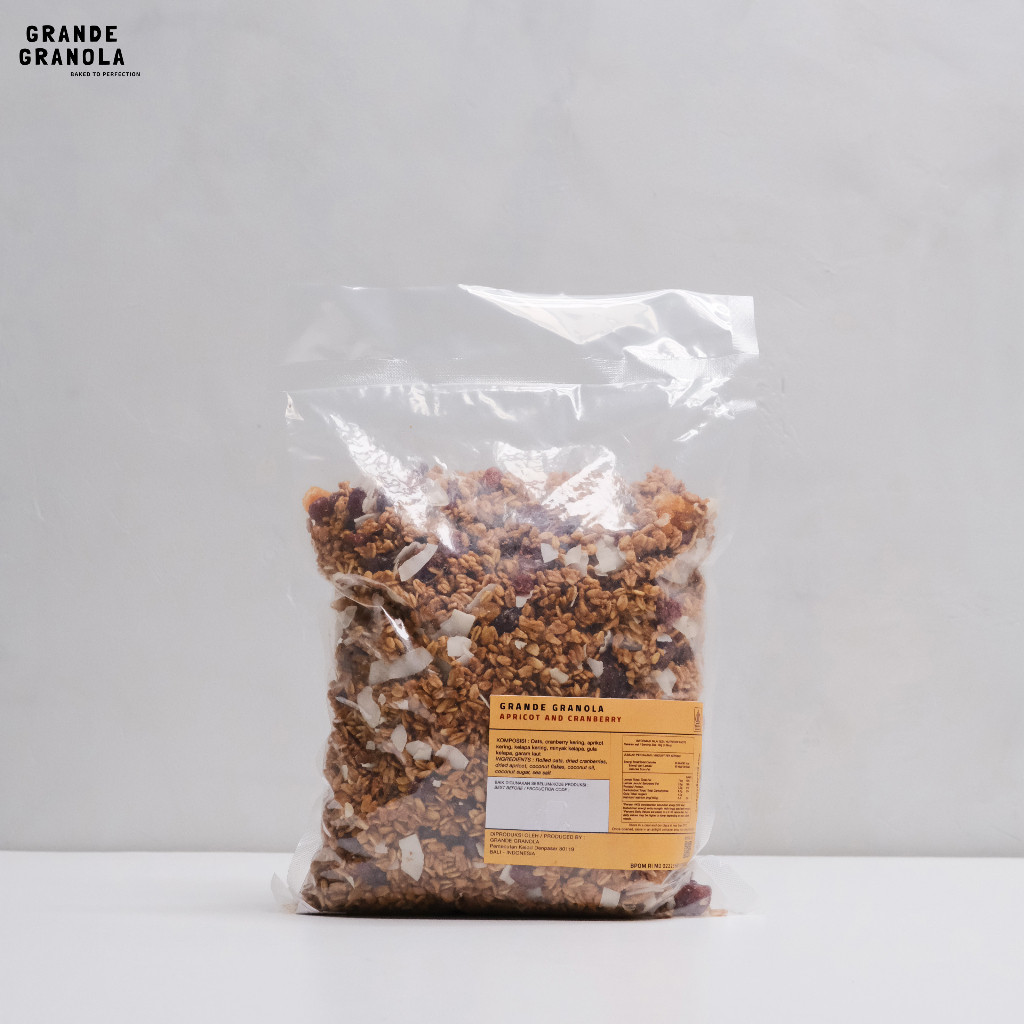 

Grande Granola Apricot & Cranberry 1KG Crunchy Renyah