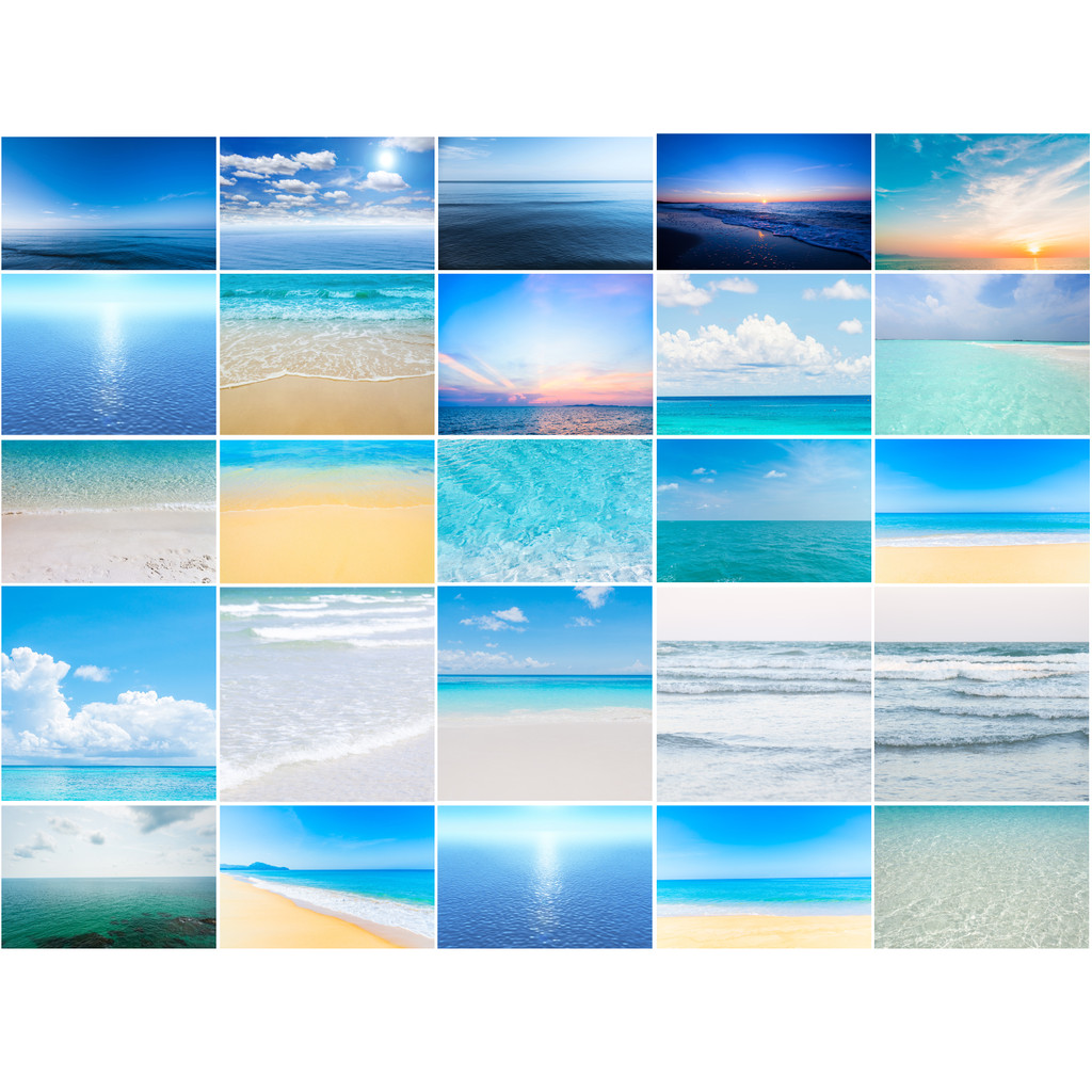 

60pcs Seaside Scenery Stickers Handmade Account Decoration Scrapbook Water Bottle Stationery Photo Album Laptop Mobile Phone Gui
