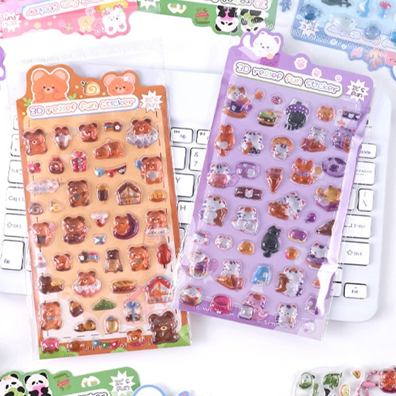 

Cartoon Puff Stickers DIY Sketch Stickers Gift for Phone Laptop Scrapbooking Aesthetic Diary Decals Students Stationary Supplies