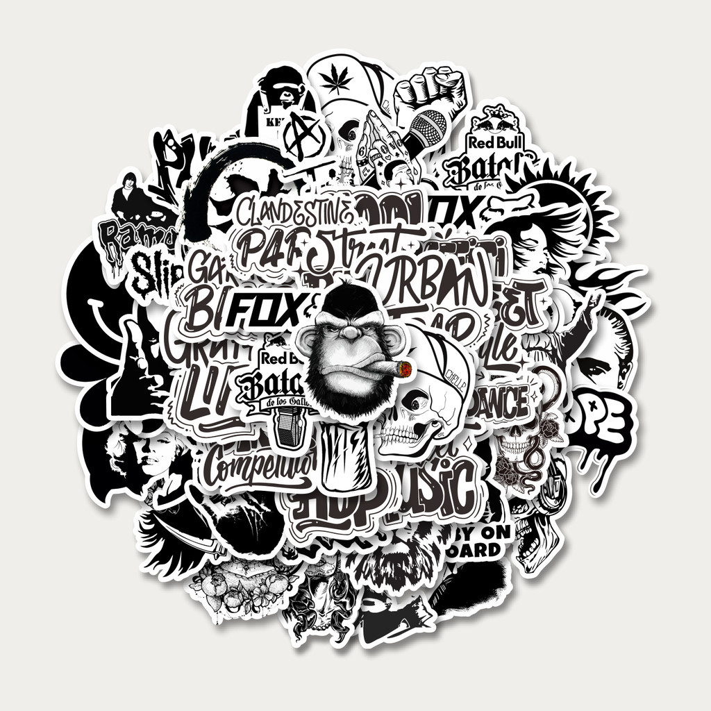 

Sticker Pack Stiker Hitam Dan Putih INS Style | Sticker TUMBLR | Stiker LAPTOP KOPER HELM