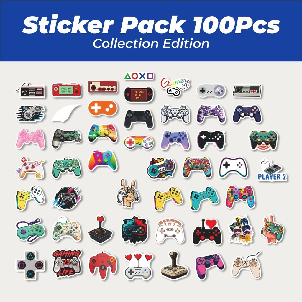 

Hot Stiker Gamepad Lucu Anti Air Stikers Berperekat Waterproof Sticker Decal Buat Motor Helm Buku Journal Koper Casing HP Laptop Botol Minum