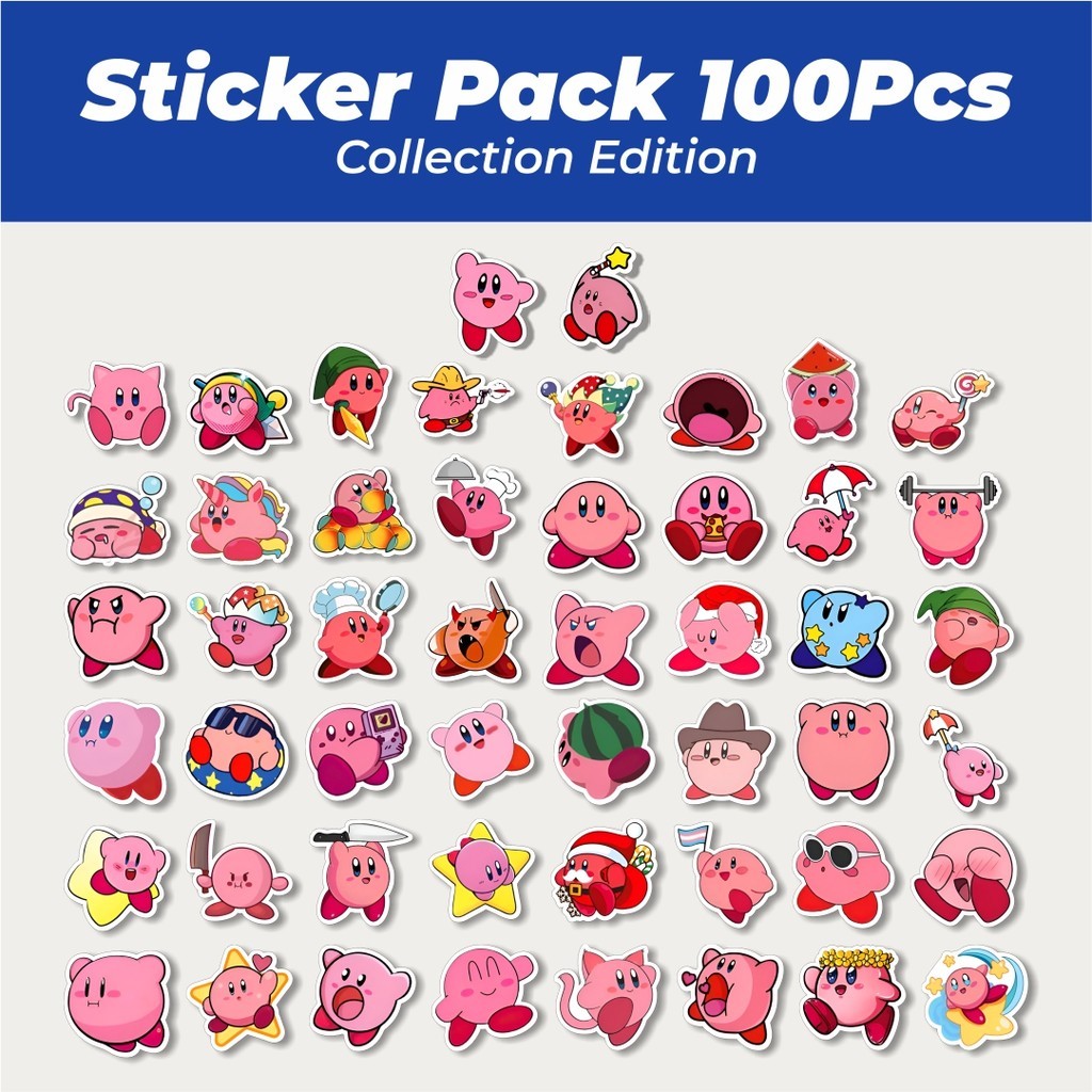 

Hot Stiker Kirby Lucu Anti Air Stikers Berperekat Waterproof Sticker Decal Buat Motor Helm Buku Journal Koper Casing HP Laptop Botol Minum