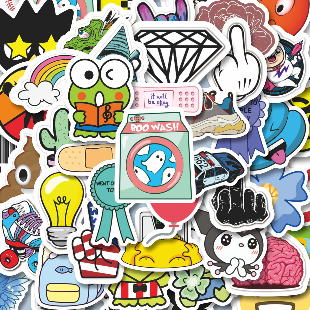 

100PCS Lucu Noob Pack Stiker Random V2 Stiker Stiker Aesthetic Stiker Anti Air Stikers Berperekat Waterproof sticker decal buat Motor Helm Buku Journal Koper Casing HP Laptop Botol Minum Hadiah anak