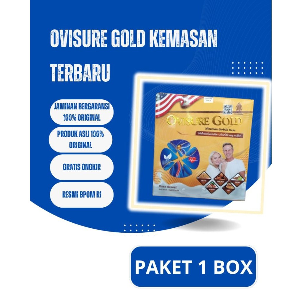 

PAKET 1-6 BOX NEW OVISURE GOLD MILIK SUSU VITAMIN TULANG DAN SENDI NYERI OTOT KERAM KEBAS