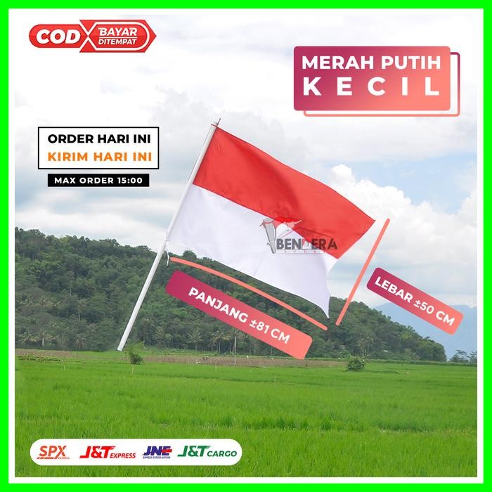 1 kodi / 20pcs Bendera Merah Putih Kecil / bendera pawai