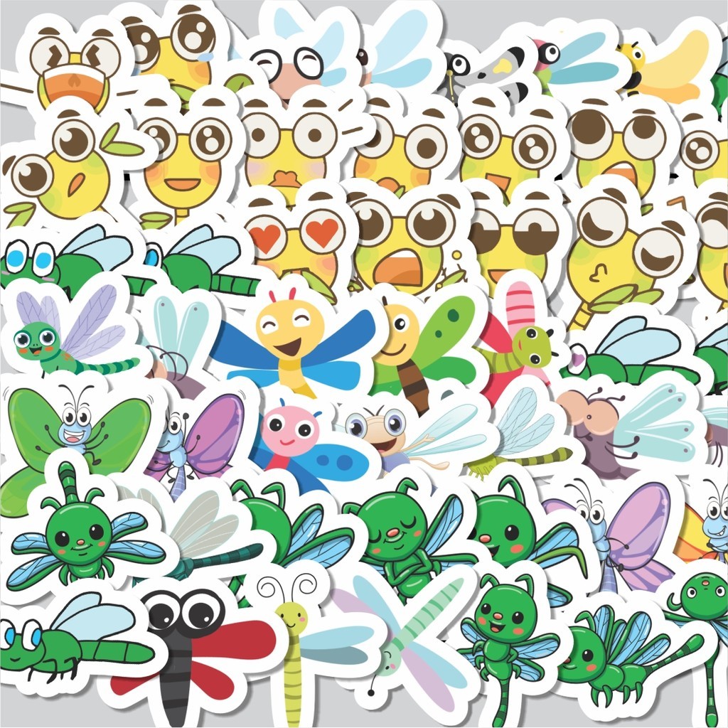 

Stiker Cutting Pack Hewan Capung Isi 100Pcs Series Aesthetic Lucu Keren Untuk Koper Bahan Vynil