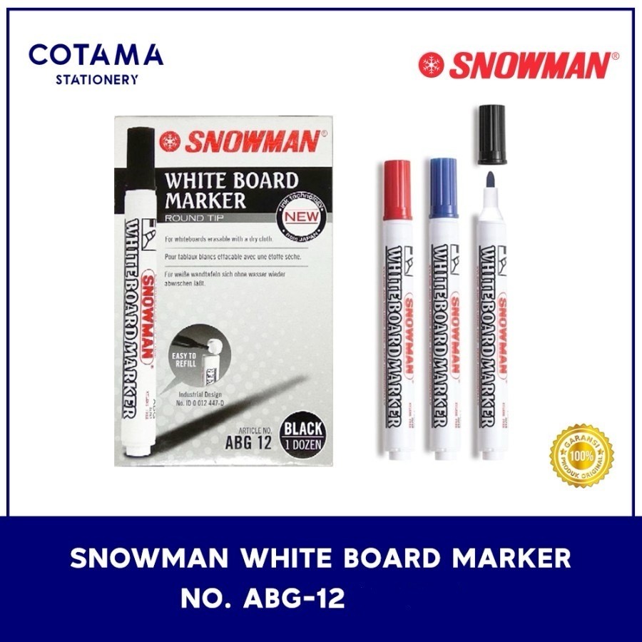 

KlikIniAja Spidol Whiteboard Snowman Board Marker ABG-12