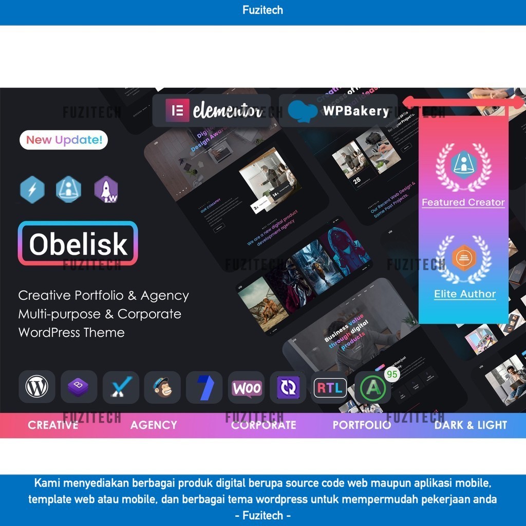 TEMA WORDPRESS OBELISK - CREATIVE PORTFOLIO    D5840