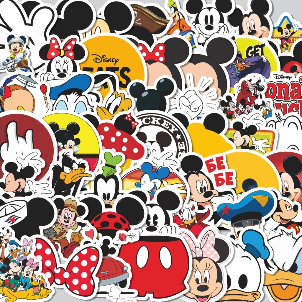 

Stiker Cutting Pack Stiker Kartun Mickey Mouse [Miki Tikus] Isi 100Pcs Series Aesthetic Lucu Keren Untuk Koper Bahan Vynil