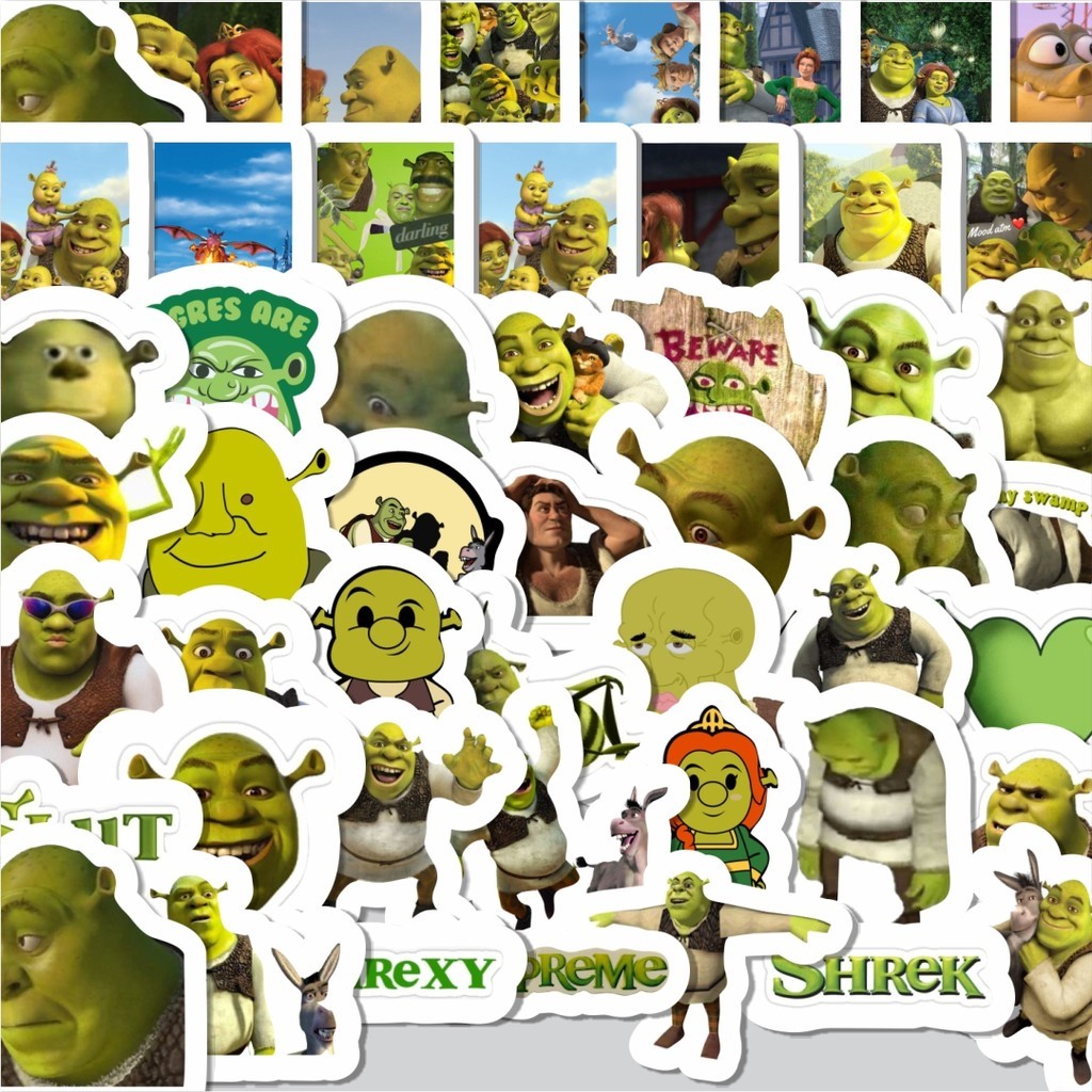 

Stiker Cutting Pack Stiker Kartun Shrek Isi 100Pcs Series Aesthetic Lucu Keren Untuk Koper Bahan Vynil