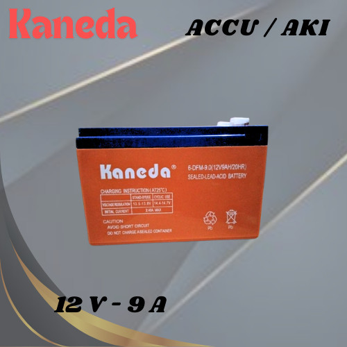 KANEDA AKI KERING BATERAI SPAYER ELEKTRIK 12V 9AH / BATTERY ACCU ALAT SEMPROT HAMA 12 VOLT 9 AMPERE