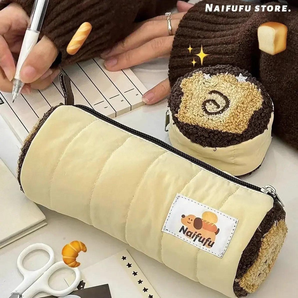 

Fish Plate Surface Cat Pink Pencil Bag Ins Japanese High Value Student Stationery Bag Cute Large Capacity Pencil Case