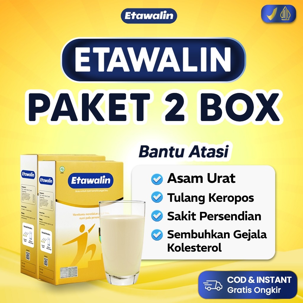 

Susu Etawalin 2 Box Kesehatan Tulang Sendi - Bantu Atasi Asam Urat, Rematik, Nyeri Sendi & Tulang, Pegal Linu Kesemutan