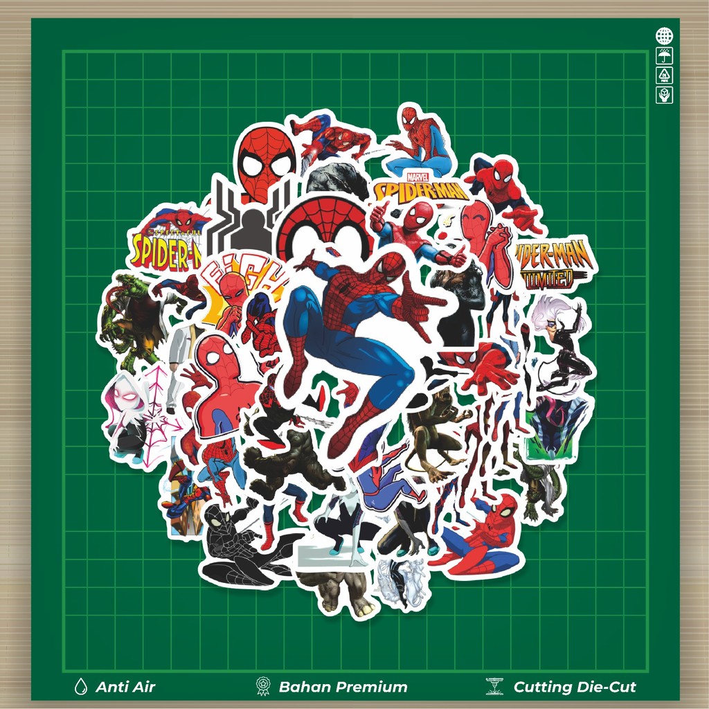

HOT 50 PCS STIKER Sticker Kartun Spider Man The Animated Series Stiker Fashion Cars Decal Dingin Kartu Album Custom Vinyl Anti Air- Sticker Aesthetic Buku Journal Koper Casing HP Tablet Laptop Helm Motor Botol Minum
