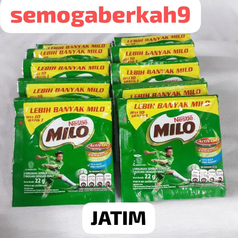 

NESTLE MILO SUSU SACHET RENCENG 10 GRATIS 1