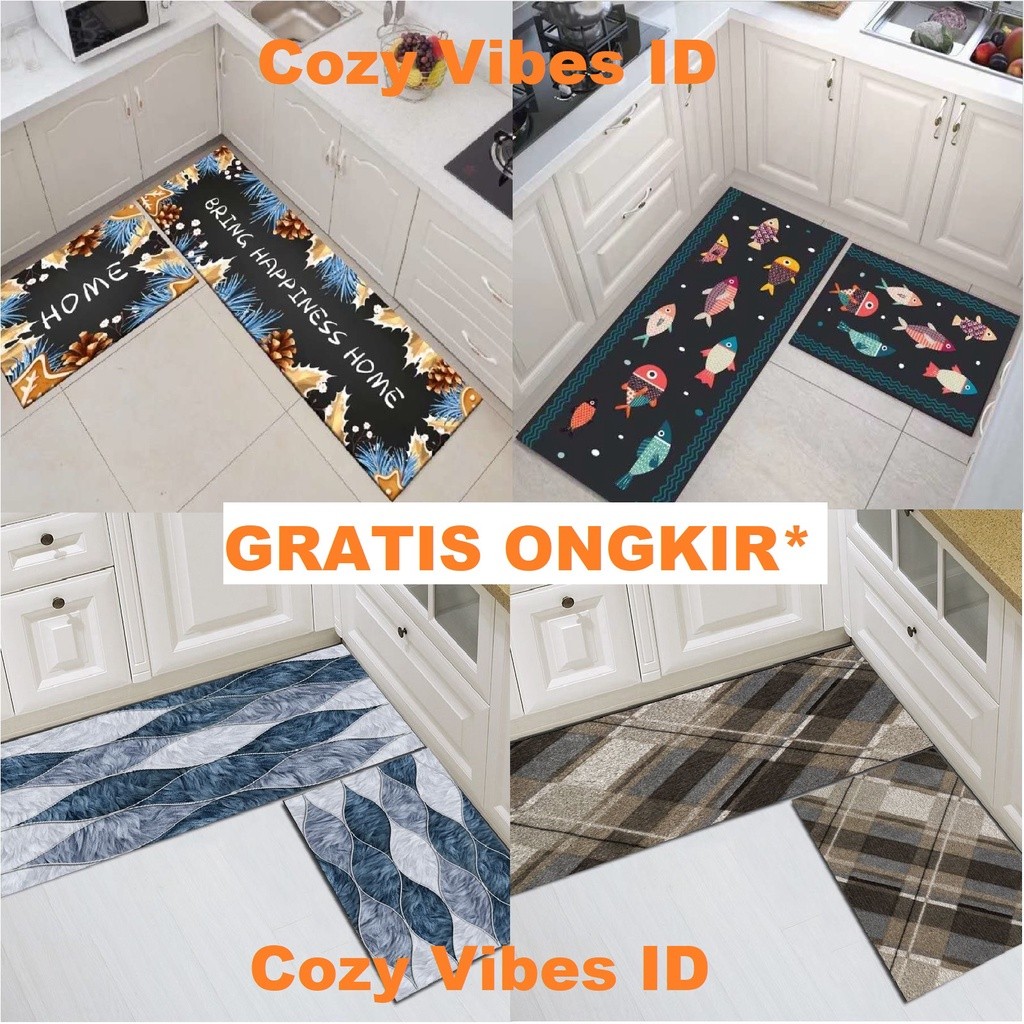 COD kesed keset dapur 2 in 1 keset kitchen set panjang keset anti licin anti slip keset kamar mandi 