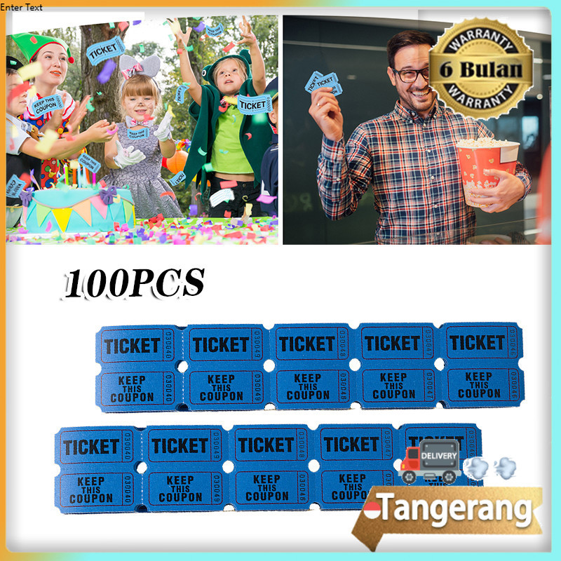 

100PCS Raffle Ticket Voucher Sobek Bisa Activity Coupon Amusement Park Entry Tickets