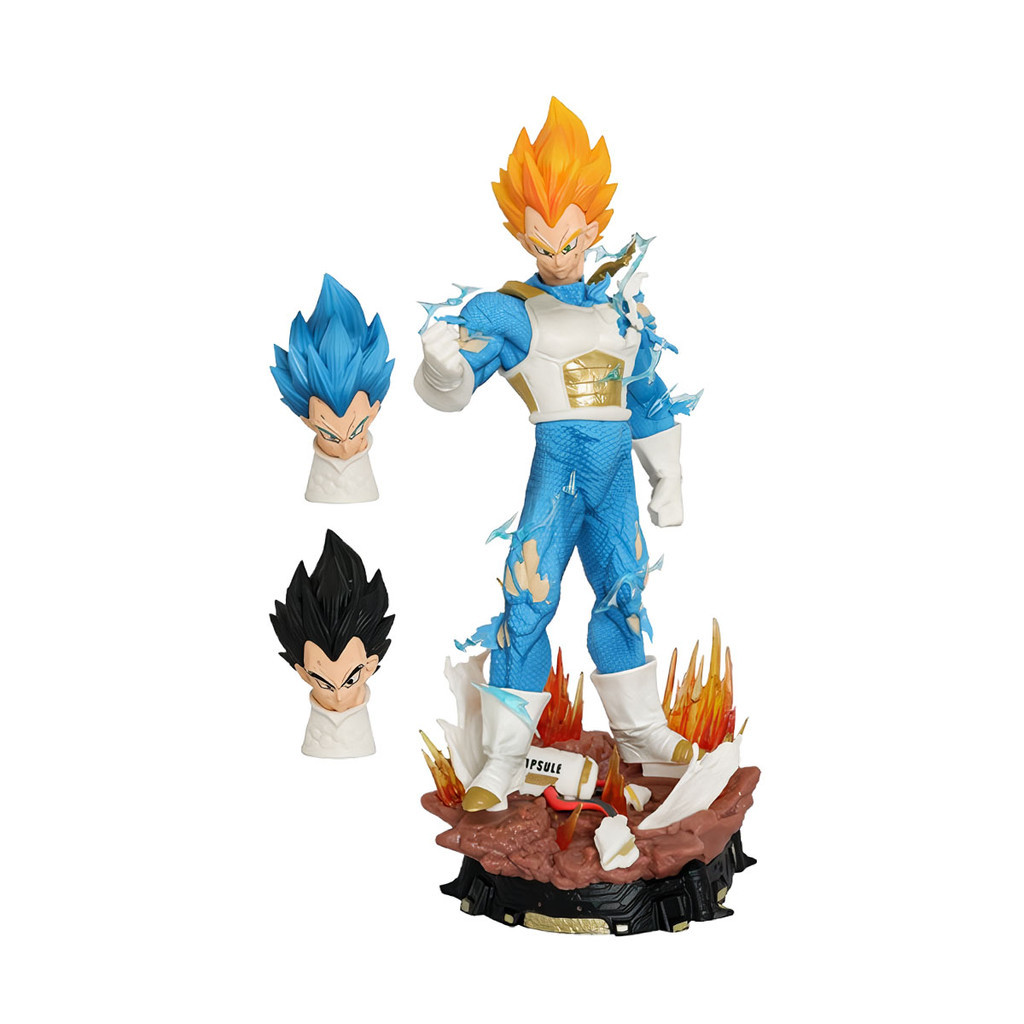 Vegeta LX Three Head Small Version Dragon Ball 23cm Action Figure PVC D-ZMA166
