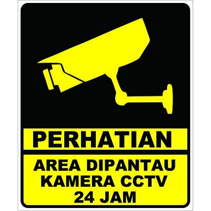 

stiker cctv kuning hitam