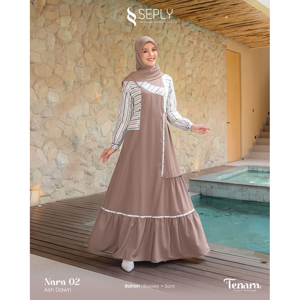 Sarimbit Keluarga Muslim Nara 02 – Gamis Ibu Anak Terbaru – Couple Lebaran – Seply by Ethica