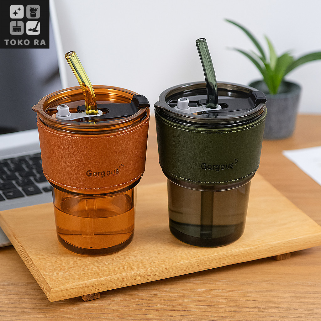 

RA Gelas minum kaca estetik aesthetic| botol minum kaca