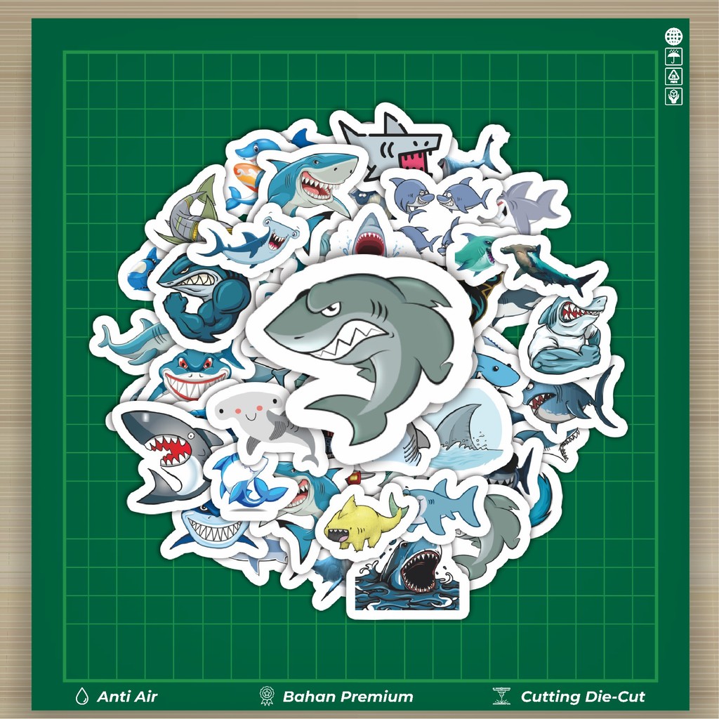 

HOT 50 PCS STIKER Stiker Hewan Hiu Stiker Fashion Cars Decal Dingin Kartu Album Custom Vinyl Anti Air- Sticker Aesthetic Buku Journal Koper Casing HP Tablet Laptop Helm Motor Botol Minum