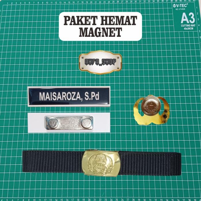

Paket Hemat Name tag ASN Ikat pinggang, Nametag & Pin Korpri - MAGNET, BIASA, 120CM