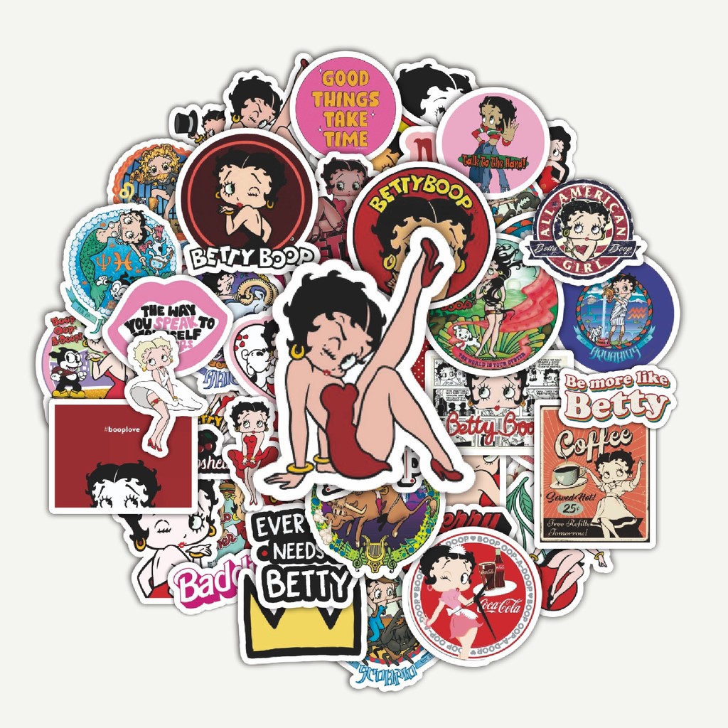 

Sticker Pack Stiker Kartun Betty | Sticker TUMBLR | Stiker LAPTOP KOPER HELM