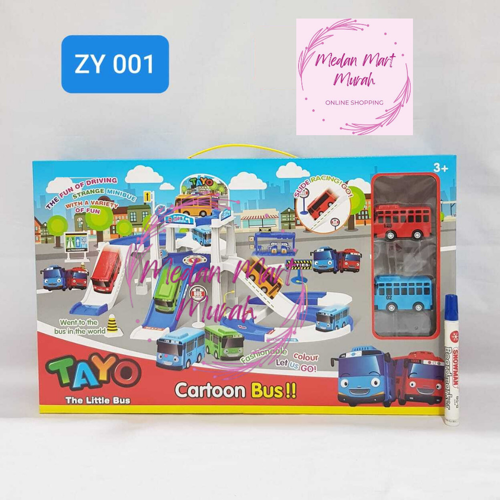 Mainan Tayo | Diecast Tayo | Mainan Mobil Anak | Bus Tayo Play Set | Track bus Tayo