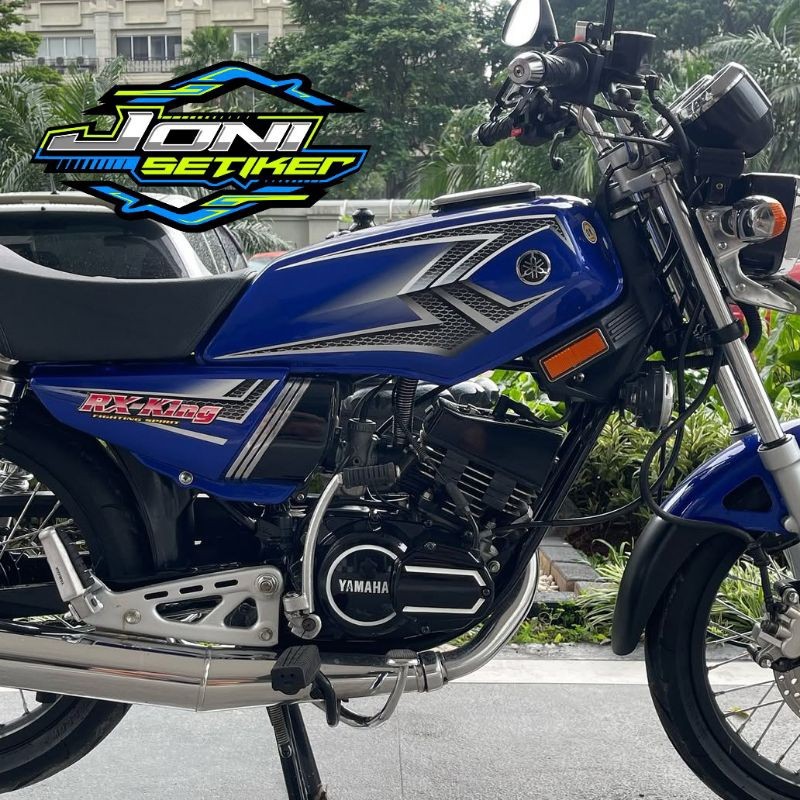 STRIPING STIKER BOK AKI RX KING BIRU 2004 LIS CROM TEPONG AKI RX KING BIRU BOK AKI LIS CRUM RX KING 