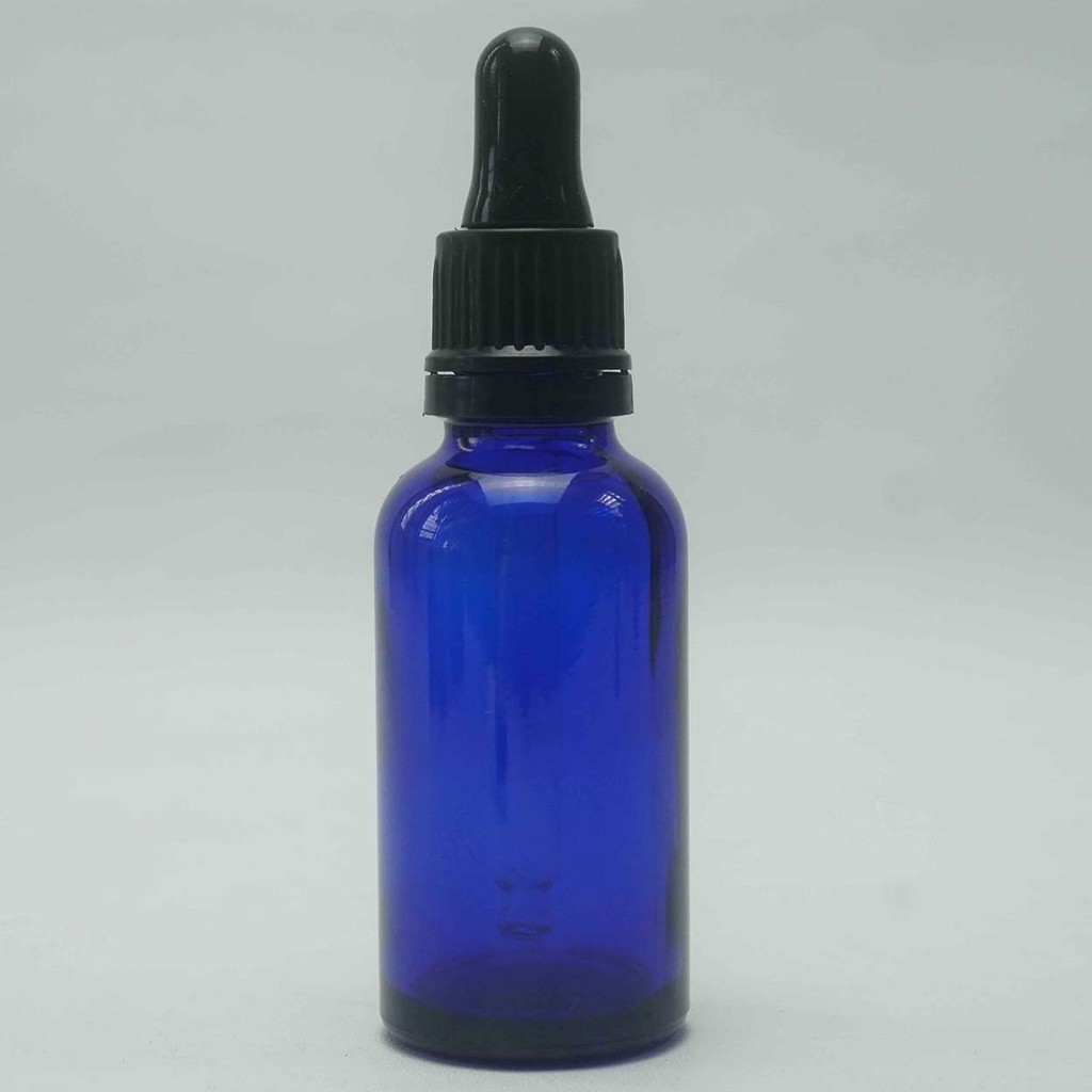Botol Kaca BR 30 Ml Biru Original Tutup Pipet Plastik / Botol Kaca / Botol / Botol Pipet / Botol Ser