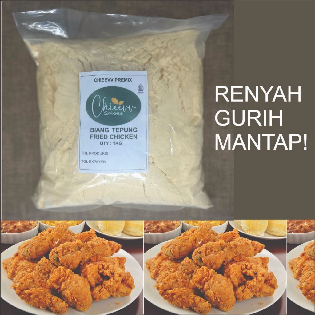 

Tepung Biang Premium Fried Chicken 1 kg chrispy/bumbu premium ayam