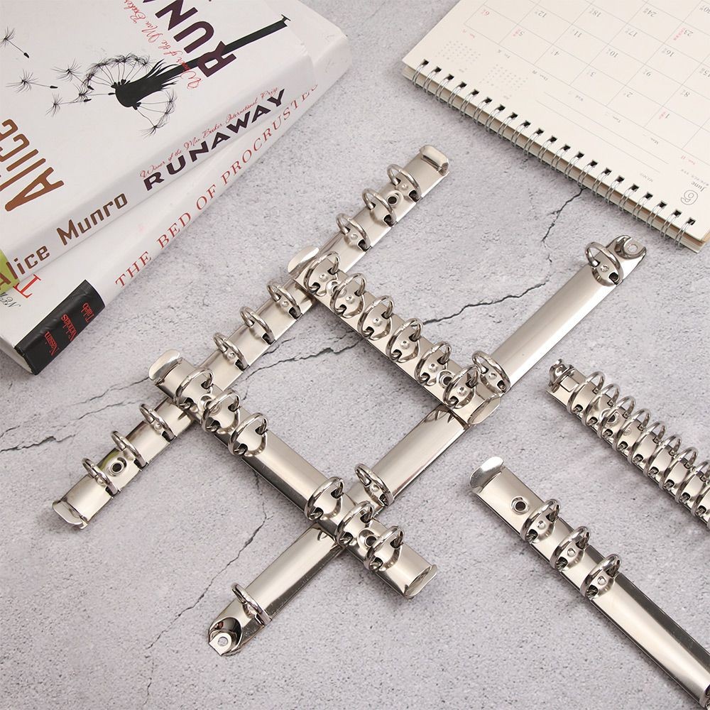 

High Quality Metal Binder Clip Silver A4/B5/A5/A6/A7 Loose-leaf File Folder Notebook Binding Hoops Ring Binder Office Supplies