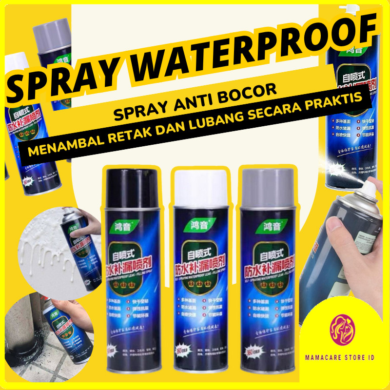 Cairan Aspal Cair Pilox Cat Spray Semprotan Penambal Ajaib Atap Tembok Anti Bocor Waterproof LEAK PR