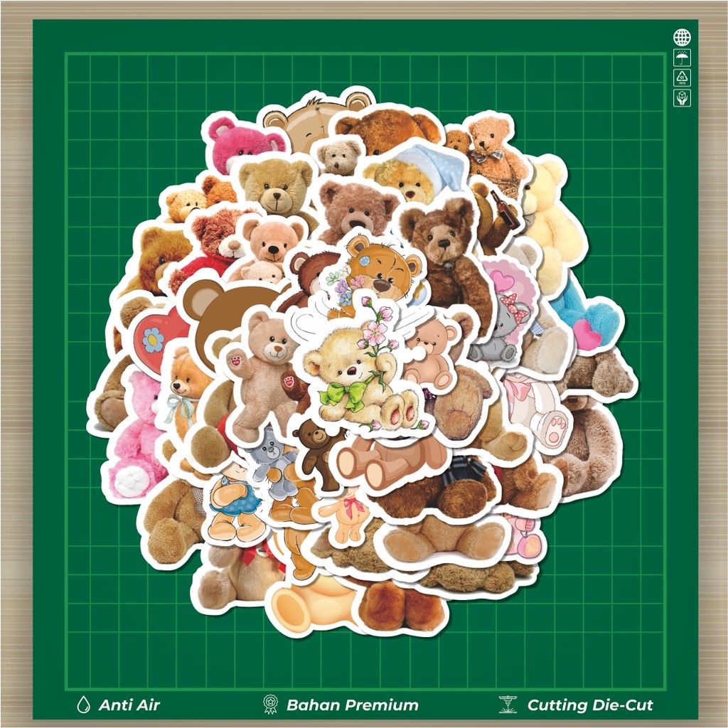 

HOT 50 PCS STIKER Stiker Sweet Bear Life [Seri Kehidupan Beruang Manis] Stiker Fashion Cars Decal Dingin Kartu Album Custom Vinyl Anti Air- Sticker Aesthetic Buku Journal Koper Casing HP Tablet Laptop Helm Motor Botol Minum