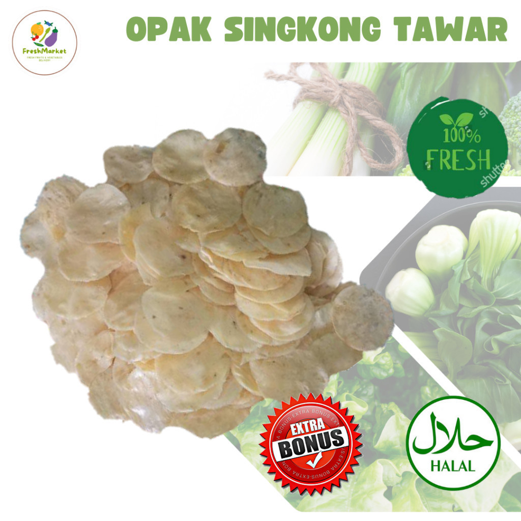 Opak Singkong Tawar Kecil Kerupuk Mentah 1 Kg Sayurinstant