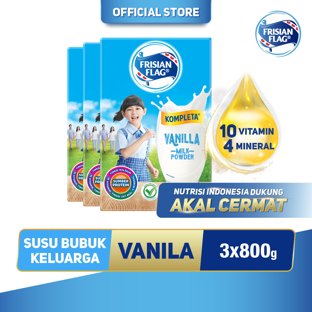 

Frisian Flag Kompleta Vanilla 800gr x 3