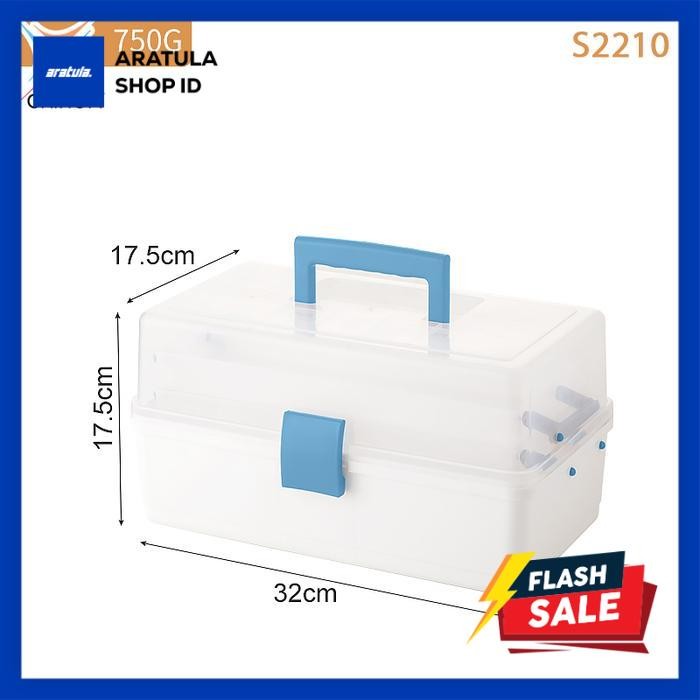 

Oxihom Tool Box Kotak Obat Kotak Penyimpanan Box Mainan Box Plastik Box Pancing - S2210 Biru
