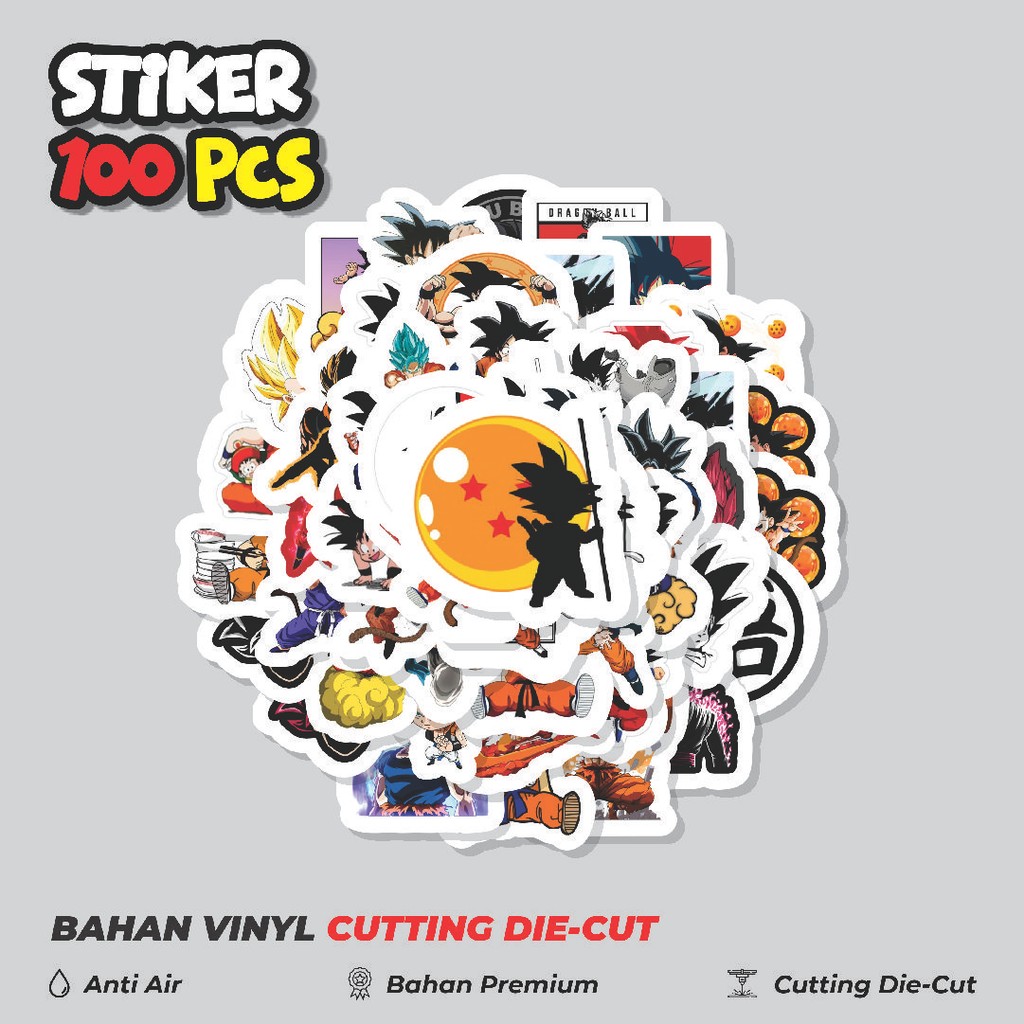 

Terbaru! 50 pcs Stiker Manga Goku Dekorasi Lucu Kreatif untuk Notebook, Skateboard, HP