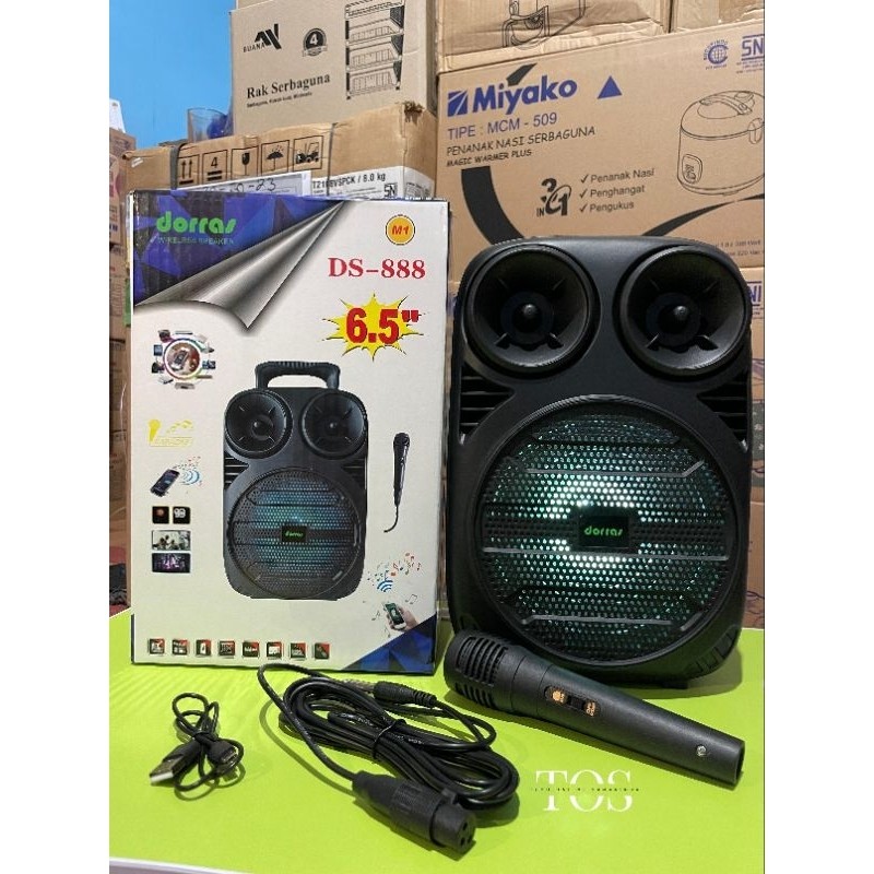 Speaker bluetooth Sound bluetooth Ukuran 6.5 inch sistem charger tanpa dicolok Bonus Microphone