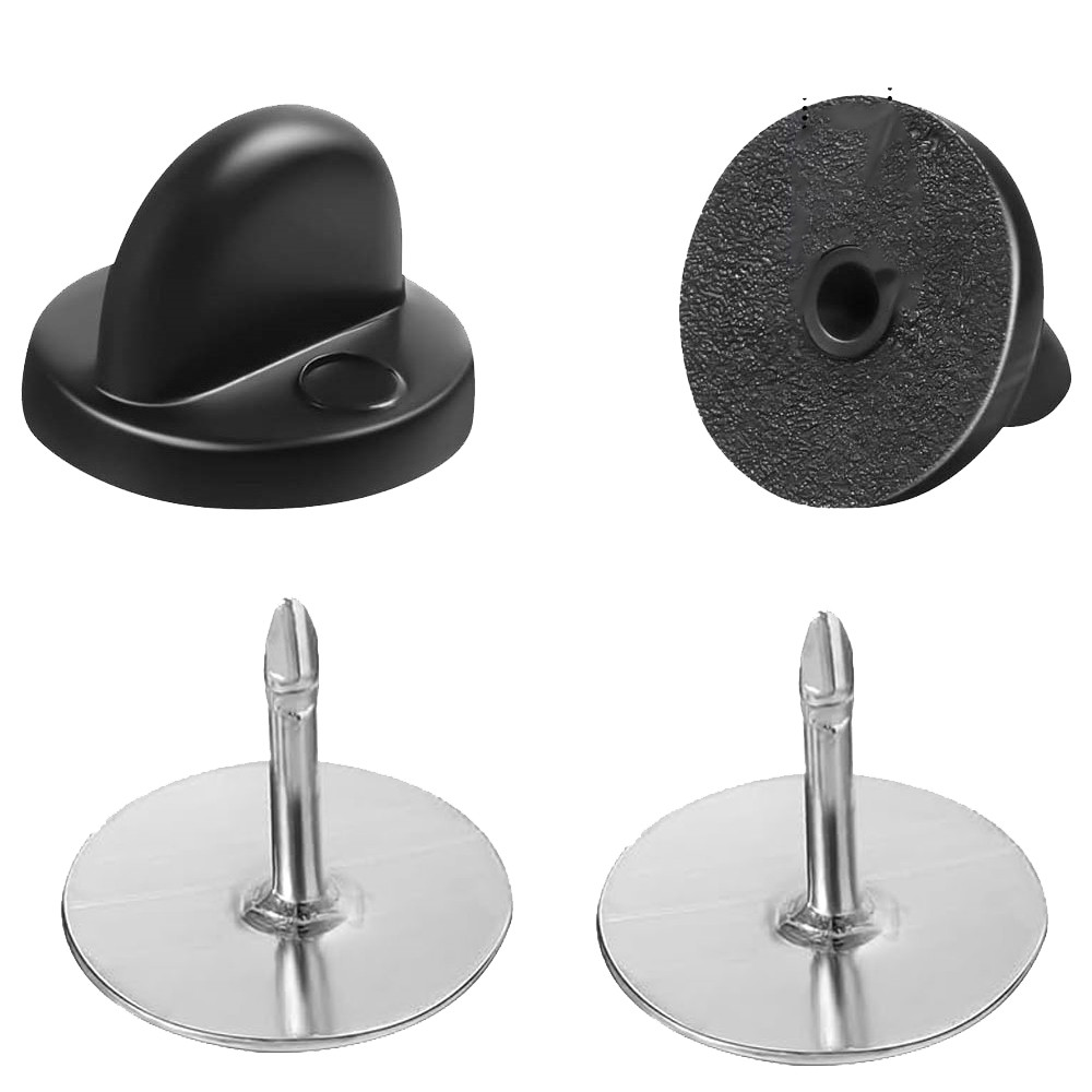 

50/100/200 Pairs Enamel Pin Backs Tie Tacks Blank Pins with Rubber Pin Backs for DIY Lapel Pin Brooch Badge Jewelry Craft Making