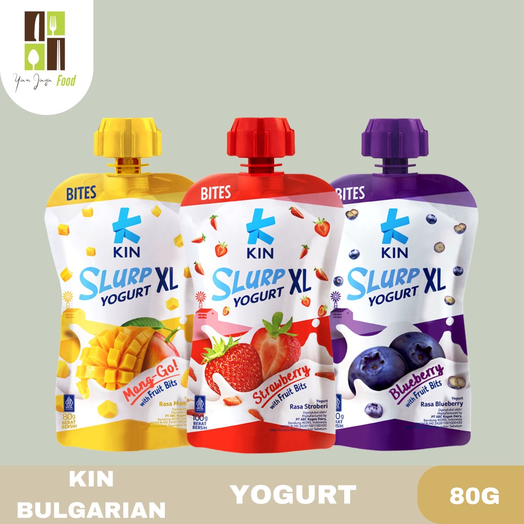 

Kin Bulgarian Yogurt Slurp Xtra Lezat / Yogurt Rasa Mangga / Strawberry / Blueberry 80g