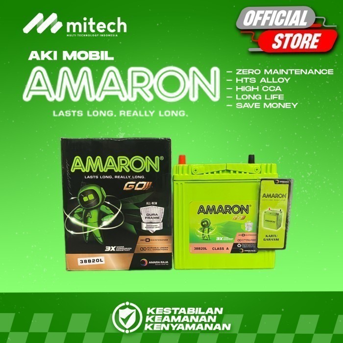 Amaron GO Aki Kering Mobil Daihatsu Rocky NS40ZL / 38B20L - 12V / 35Ah