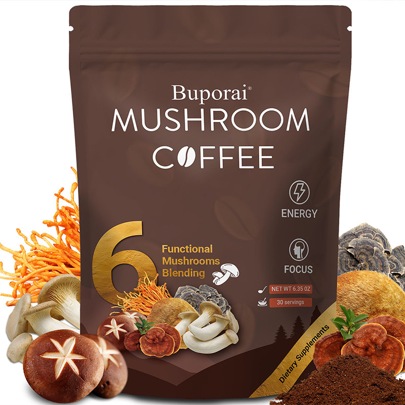 

Mushroom Coffee - Improves Concentration, Energy, Digestion and Immunity, Relieves Stress and Anxiety, Improves Sleep Quality