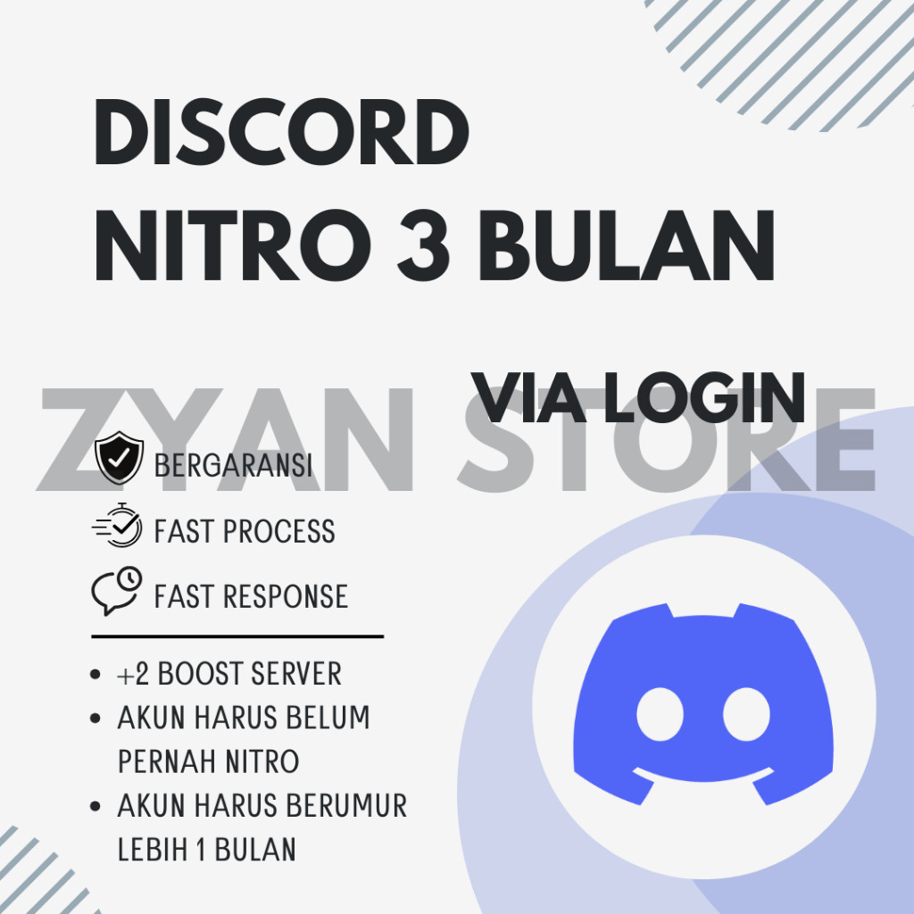 Discord Nitro 3 Bulan | Fast Response