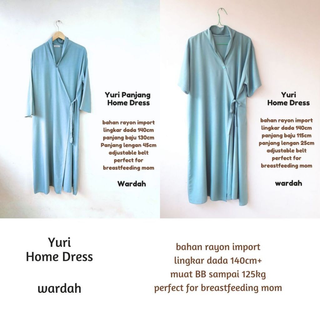 AJISHOP LD 140 YURI KIMONO Home Dress Kimono Daster Premium Busui Lahiran Hospital Friendly sizeJumb