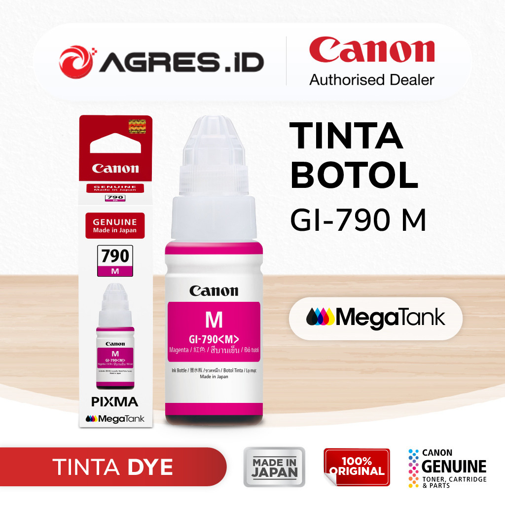 Tinta Original Canon 790 Magenta - Tinta Canon G1010 G2010 G3010 G4010 - Tinta Printer Canon MegaTan