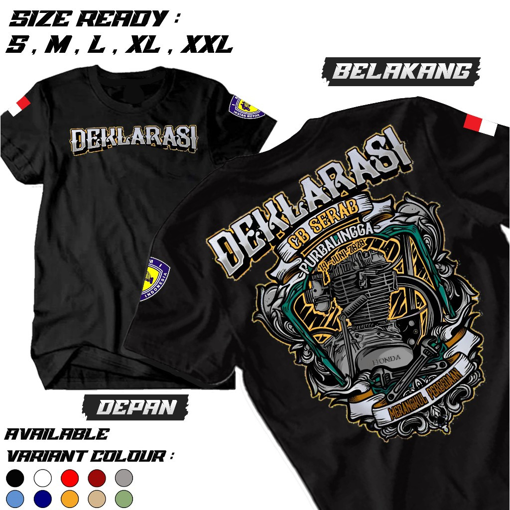 mmmkaos - Kaos Paguyuban / DEKLARASI CB Kota Purbalingga / Kaos Acara CB / Kaos Paguyuban CB / Kaos 