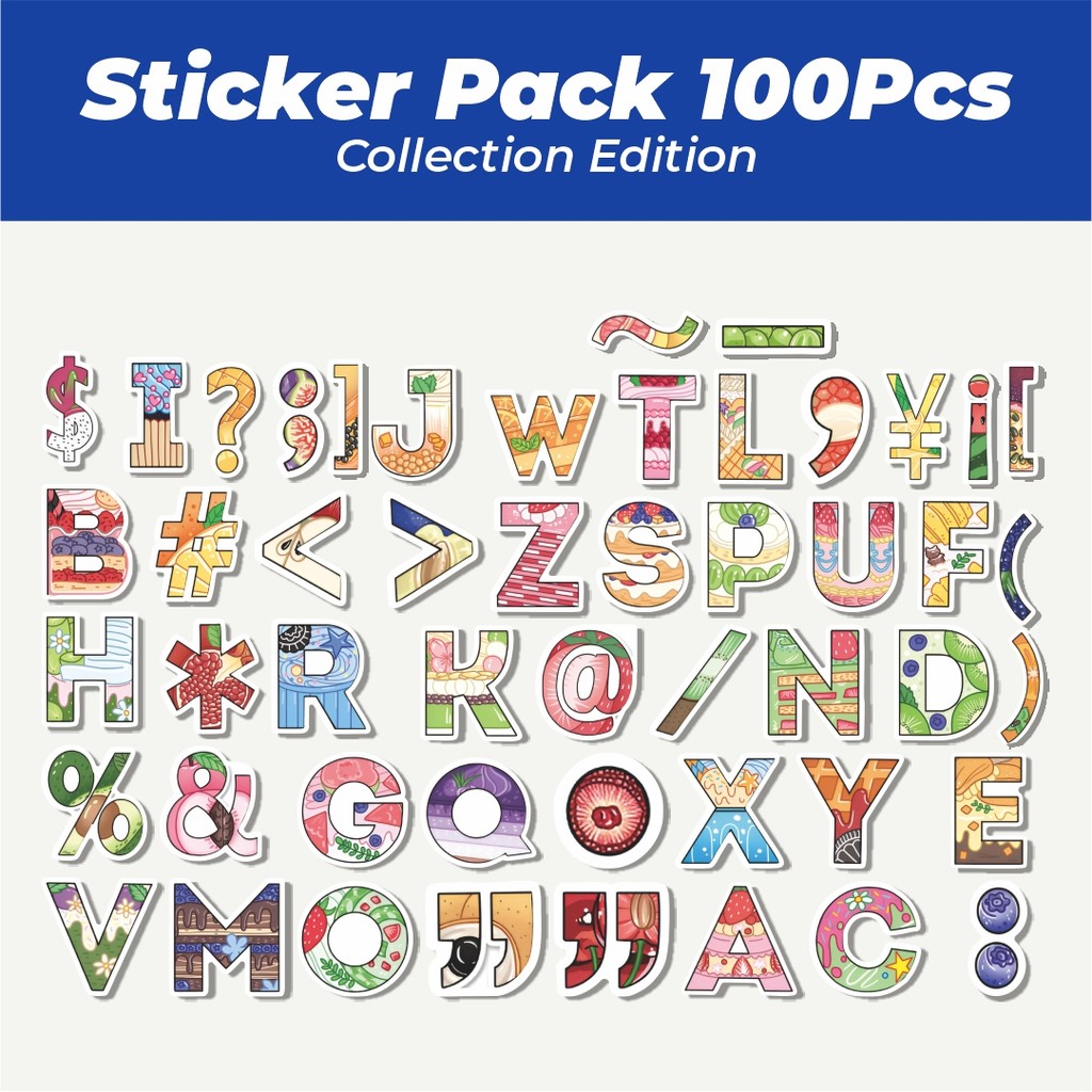 

Hot Stiker Cute Alphabet Food Series [Seri Makanan Alfabet Lucu] Lucu Anti Air Stikers Berperekat Waterproof Sticker Decal Buat Motor Helm Buku Journal Koper Casing HP Laptop Botol Minum