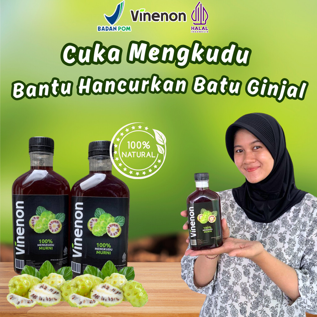 

Vinenon Cuka Mengkudu Asli Obat Batu Ginjal Mengontrol Asam Urat BPOM HALAL